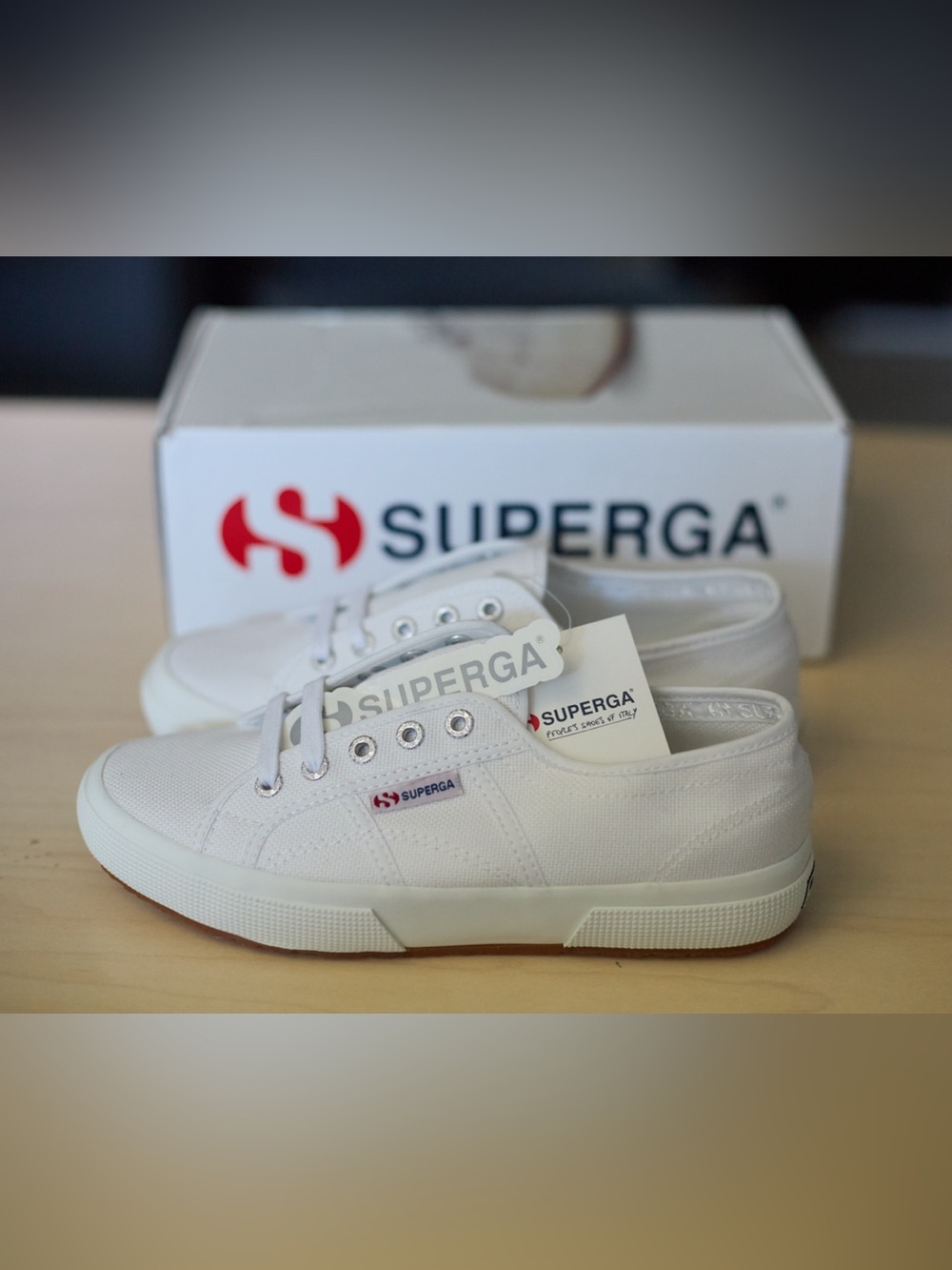 Superga Low-Top Canvas Sneakers in White